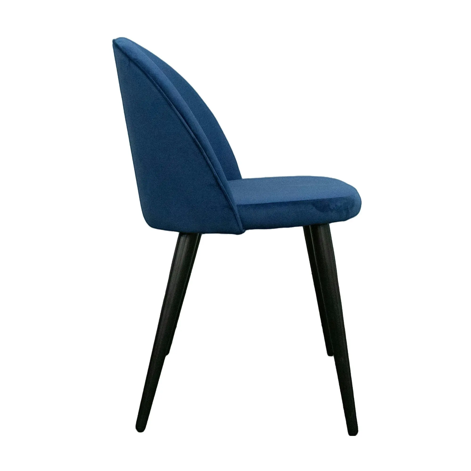 Emilie 4pc Set Velvet Fabric Dining Chair Navy