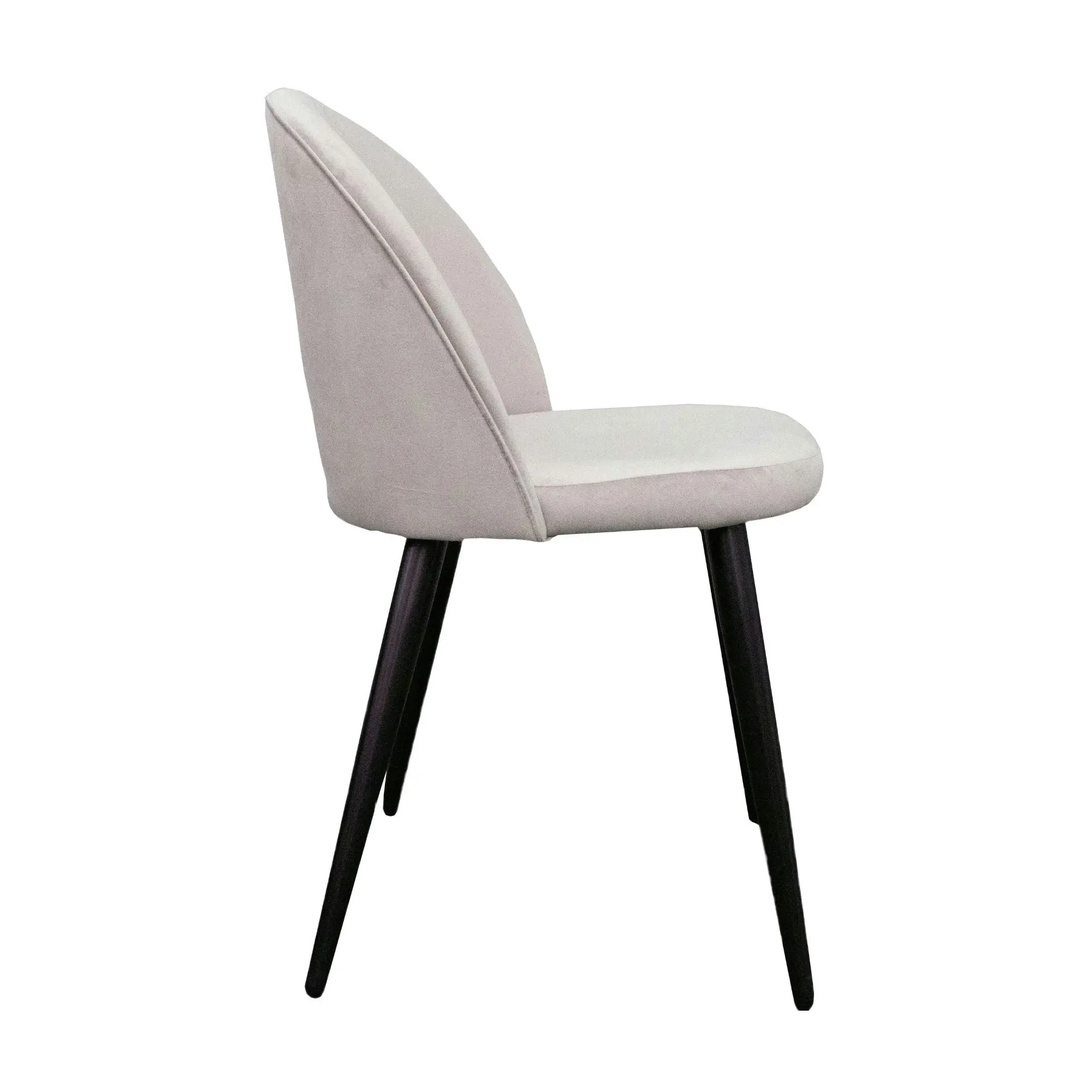 Emilie 4pc Set Velvet Fabric Dining Chair Beige