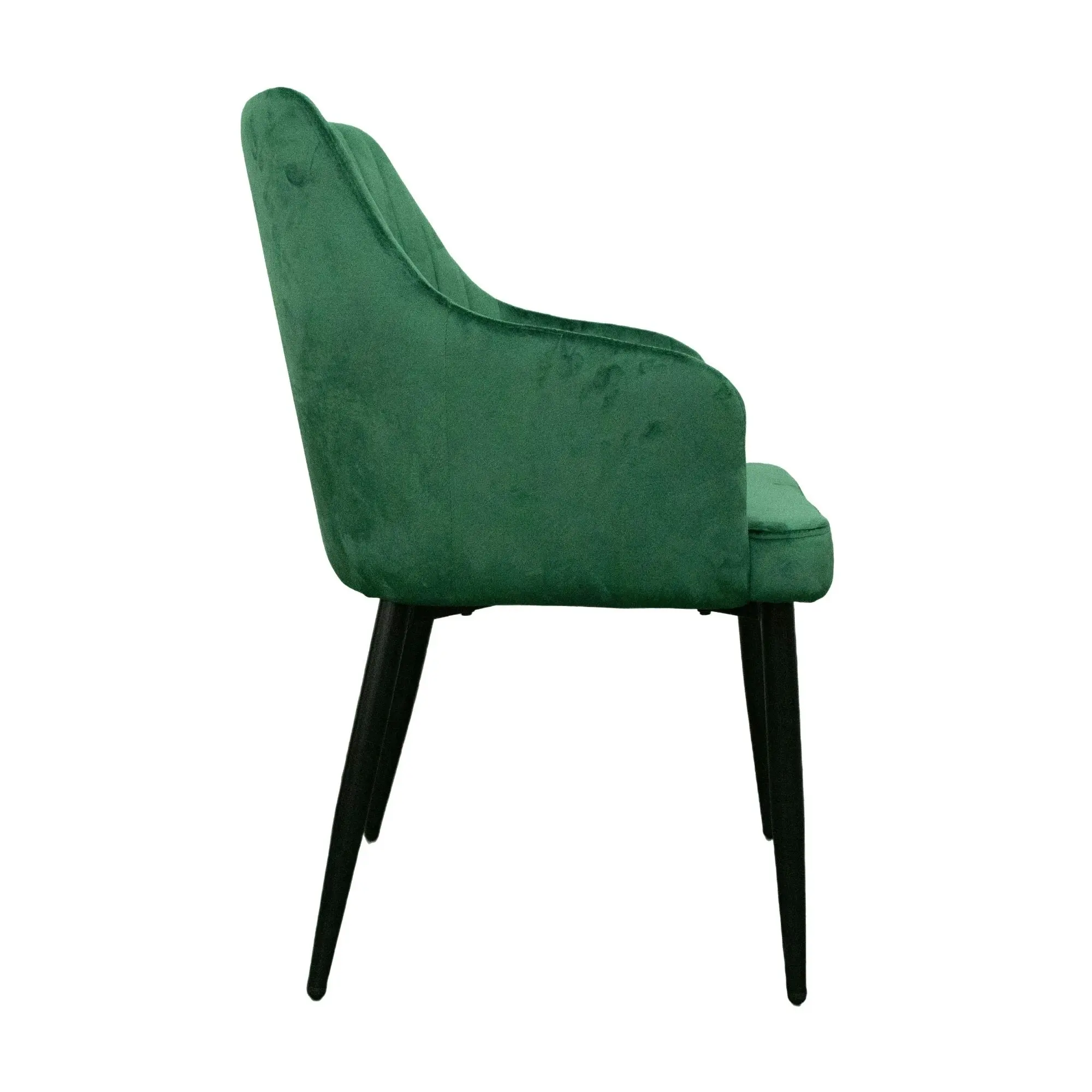 Shogun 2pc Set Velvet Fabric Dining Chair Green