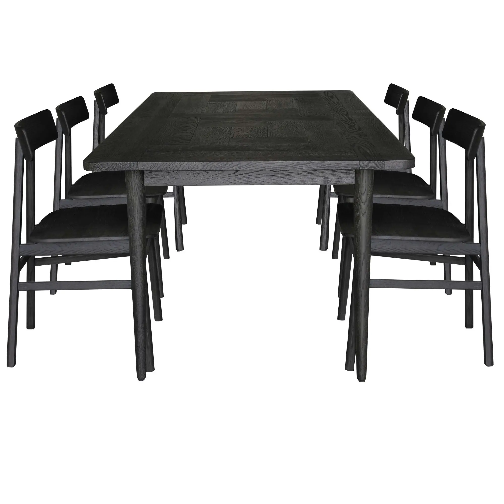 Claire 7pc Dining Table Timber Seat Chair Set