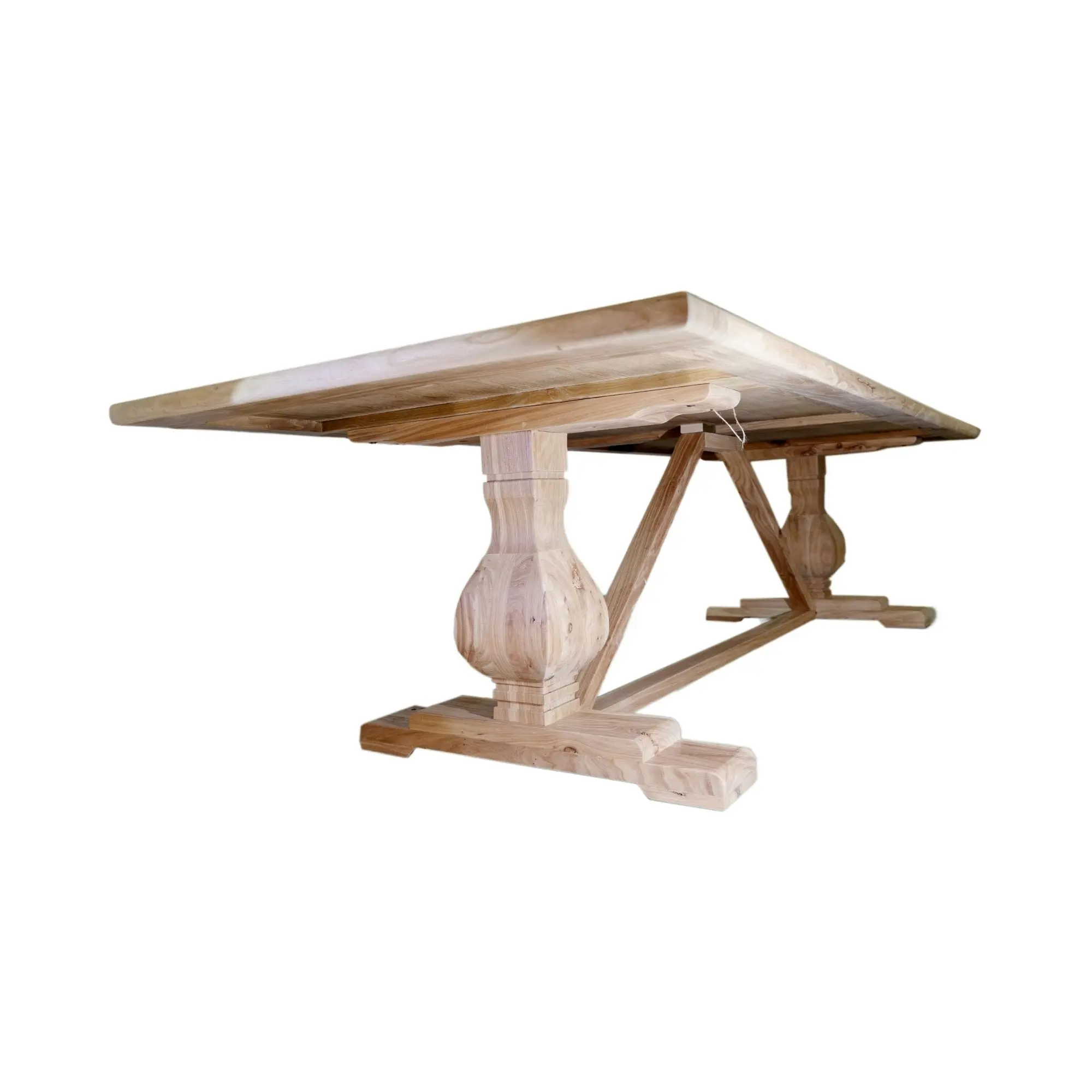 Cassie 300cm Reclaimed Elm Wood Dining Table Natural