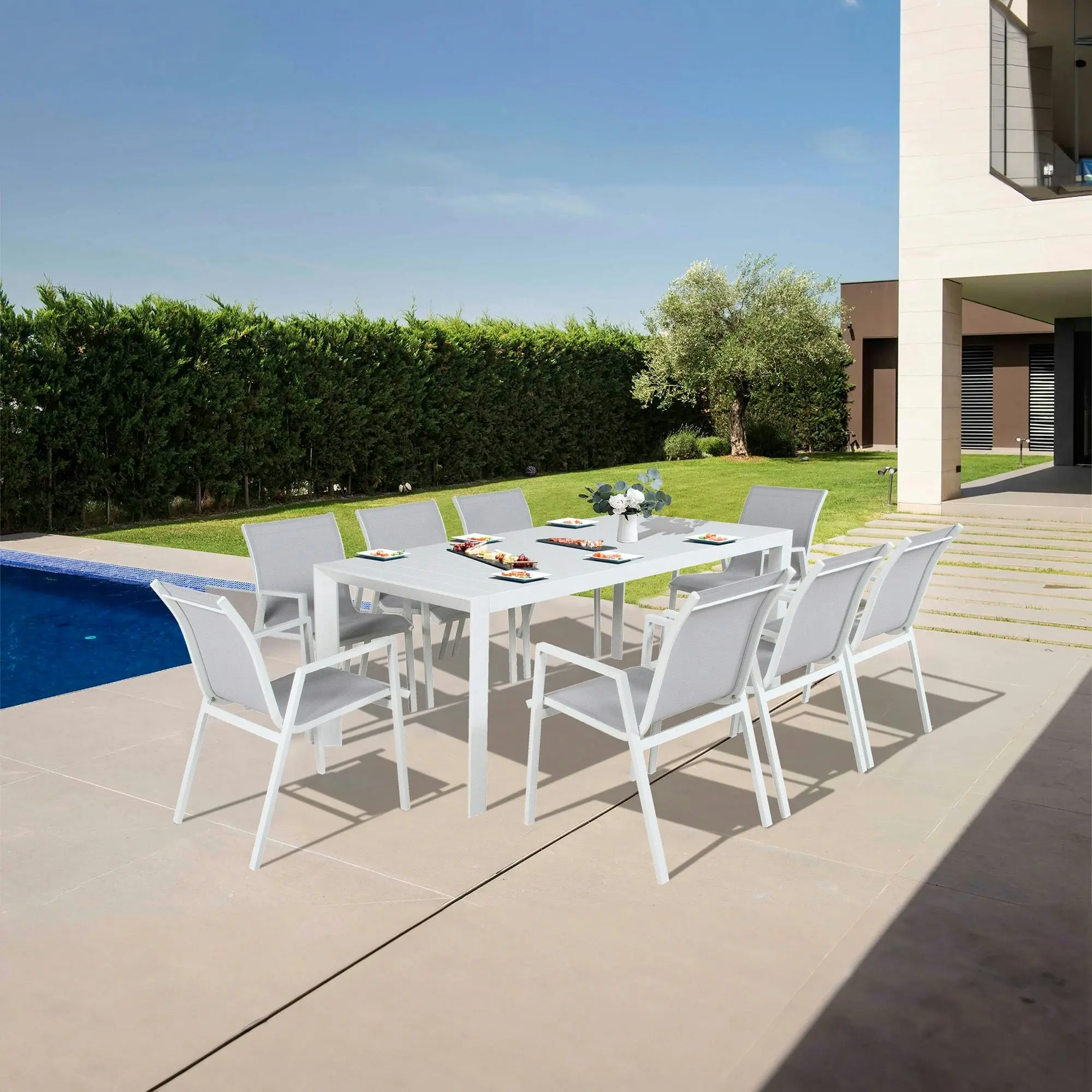 Iberia 7pc Outdoor Dining Table Chair Set