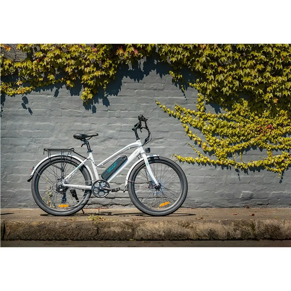 Valk Ladies Step-Thru Shimano Electric Bike 36V 250W e-Bike eBike Bicycle White - Vista