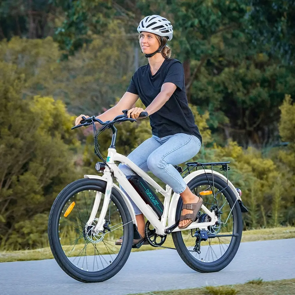 Valk Ladies Step-Thru Shimano Electric Bike 36V 250W e-Bike eBike Bicycle White - Vista