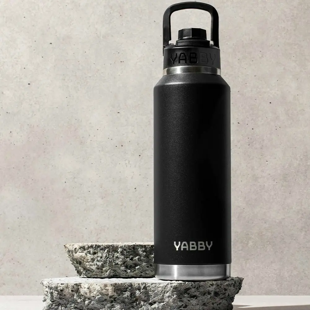 Yabby 1.2L Insulated Drink Bottle Black Rock