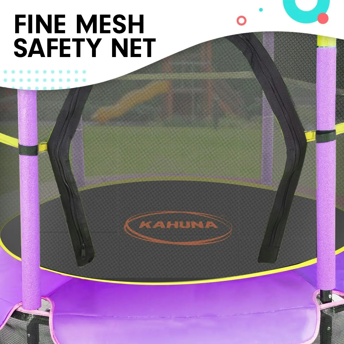 Kahuna Mini 4.5 ft Trampoline Yellow Purple