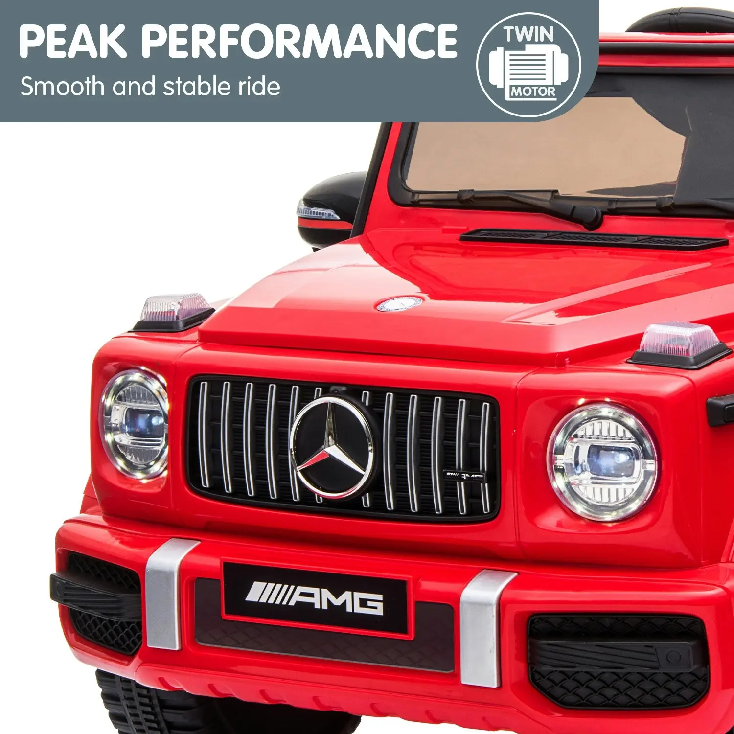 Mercedes Benz AMG G63 Licensed Kids Ride On Electric Car Remote Control - Red