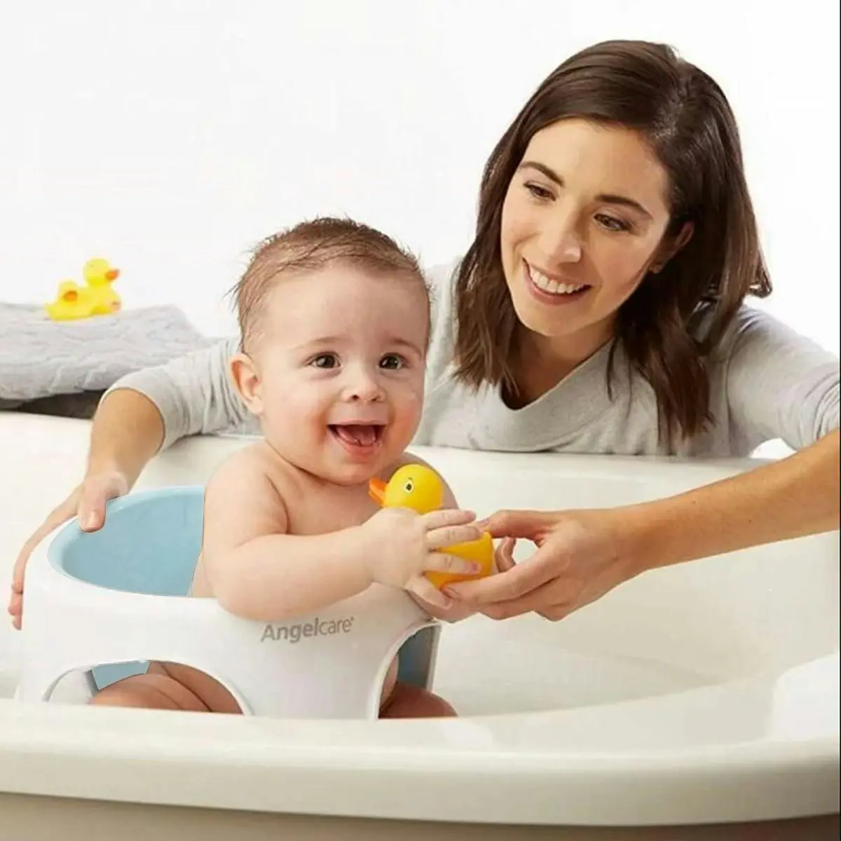 Angelcare AC586 Baby Bath Soft Touch Ring Seat - Light Aqua