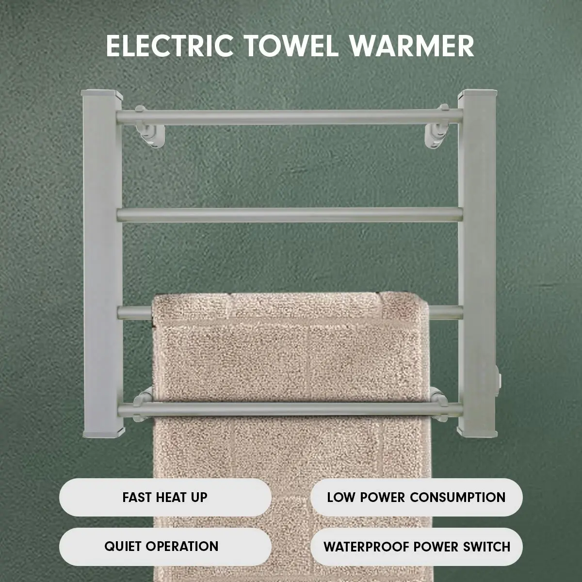 Pronti Heated Electric Towel Bathroom Rack EV-60