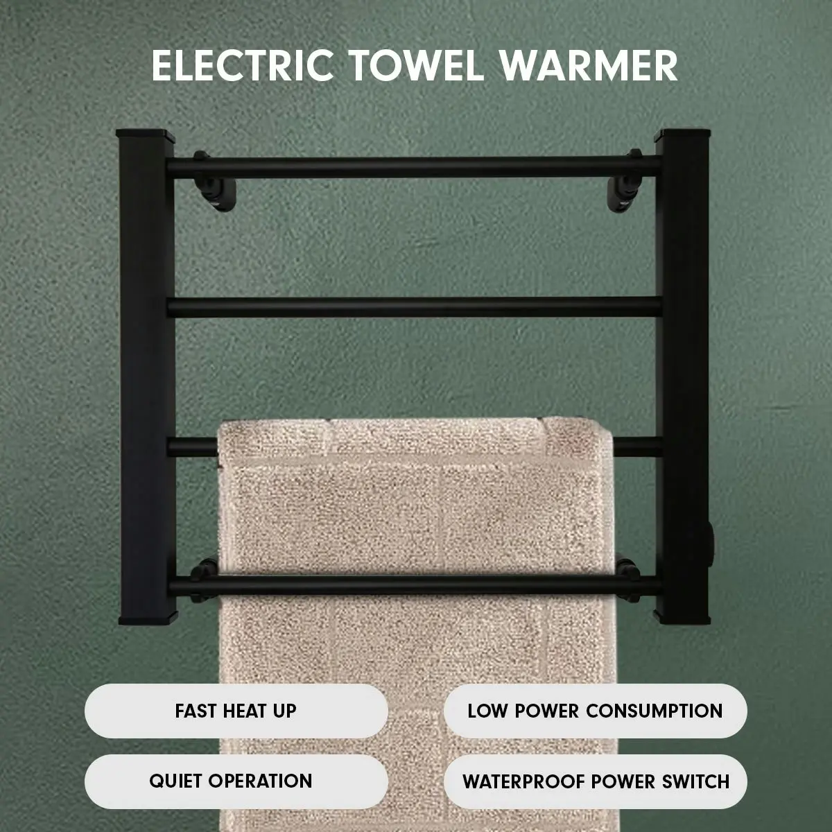 Pronti Heated Electric Towel Bathroom Rack EV-60