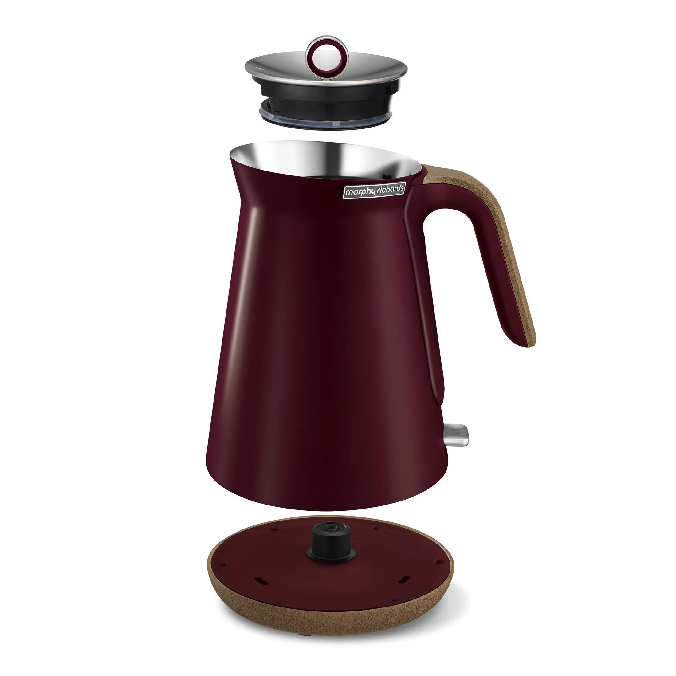 Morphy Richards 1.5L Aspect Kettle - Maroon & Cork