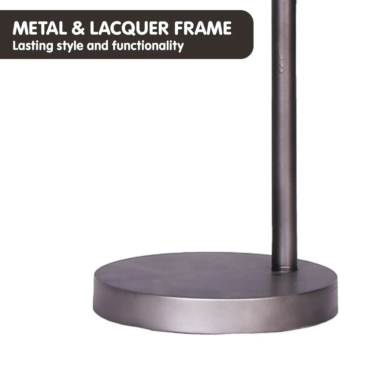 Sarantino Metal Desk Lamp in Dark Grey Finish