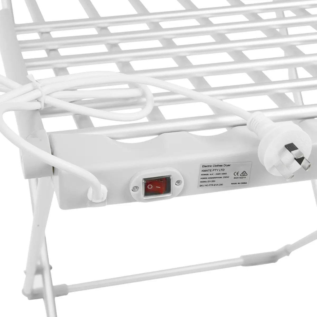 Electric Heated Towel Clothes Rack Dryer Warmer Airer Rail Free Standing Ladder