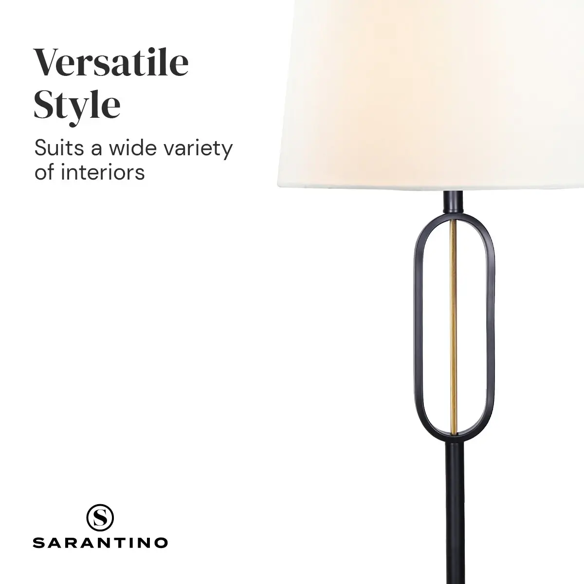 Sarantino Classic Floor Lamp with Empire Shade