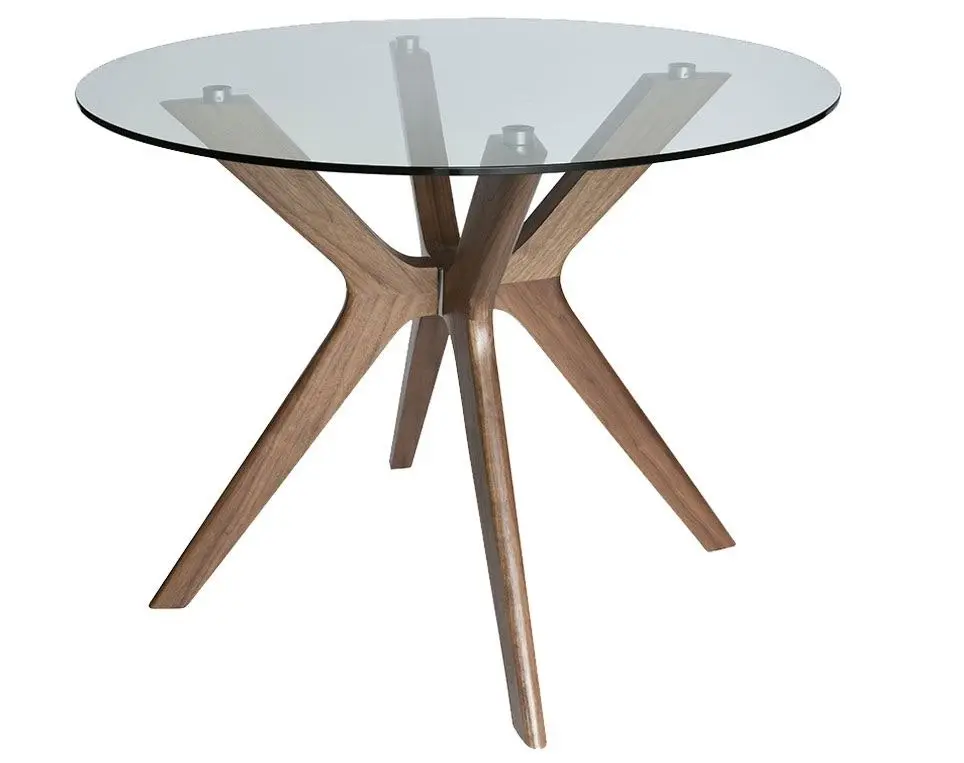 Doreen Collection | Round Glass Dining Table | 100cm