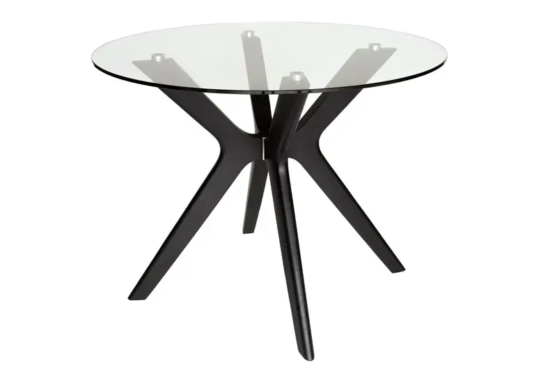 Doreen Collection | Round Glass Dining Table | 100cm