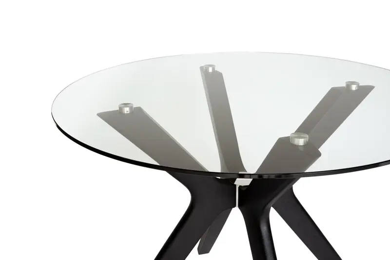 Doreen Collection | Round Glass Dining Table | 100cm