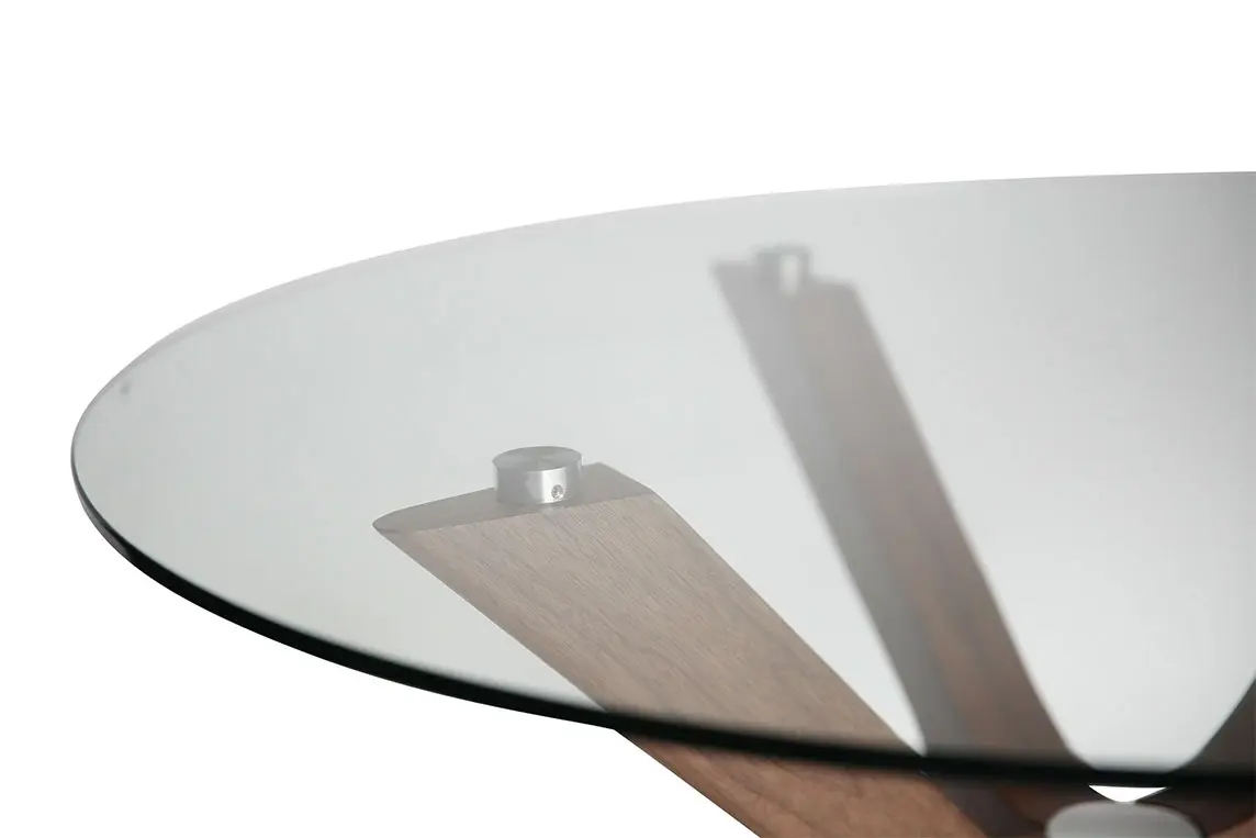 Doreen Collection | Round Glass Dining Table | 100cm