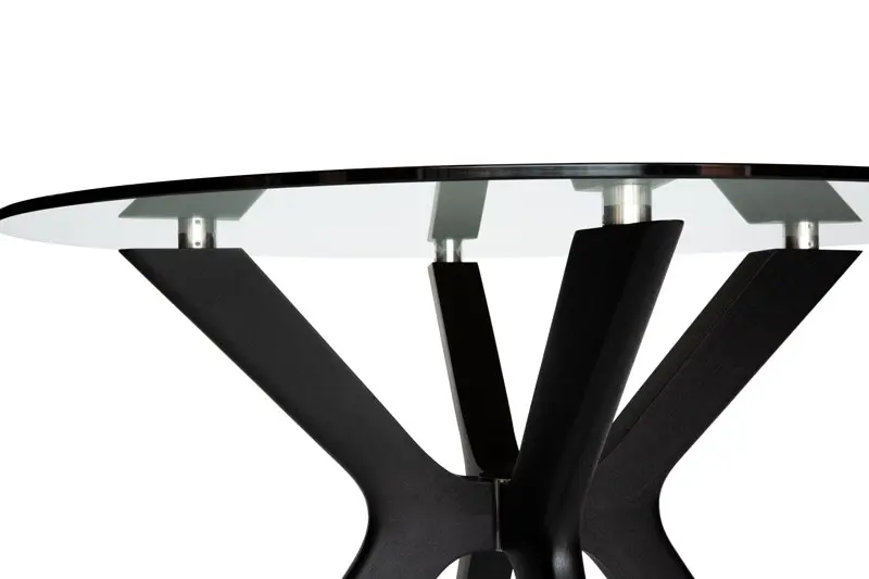 Doreen Collection | Round Glass Dining Table | 100cm