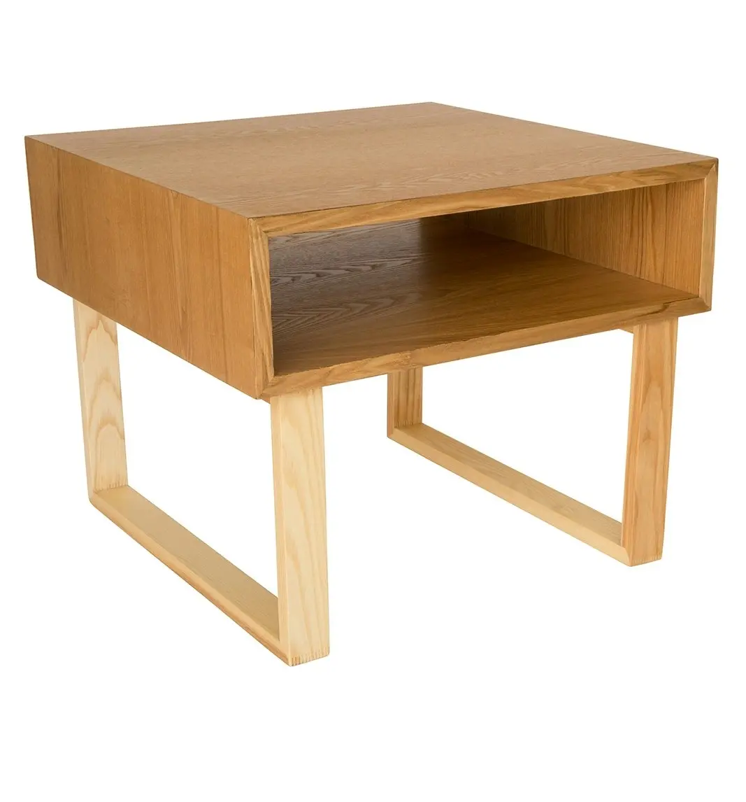 Olle Square Wood Bedside / Side Table