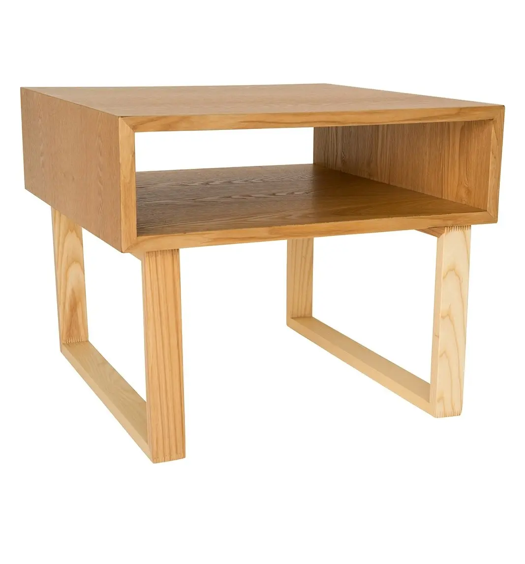 Olle Square Wood Bedside / Side Table