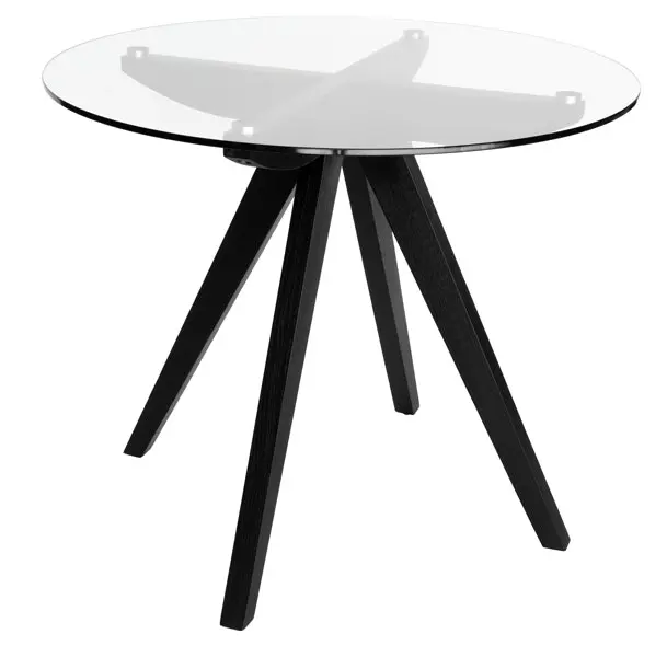 Amber Collection | Round Glass Dining Table | 90cm