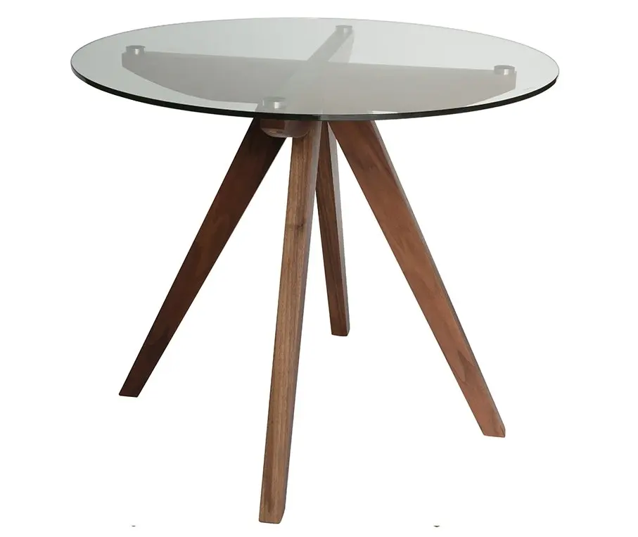 Amber Collection | Round Glass Dining Table | 90cm