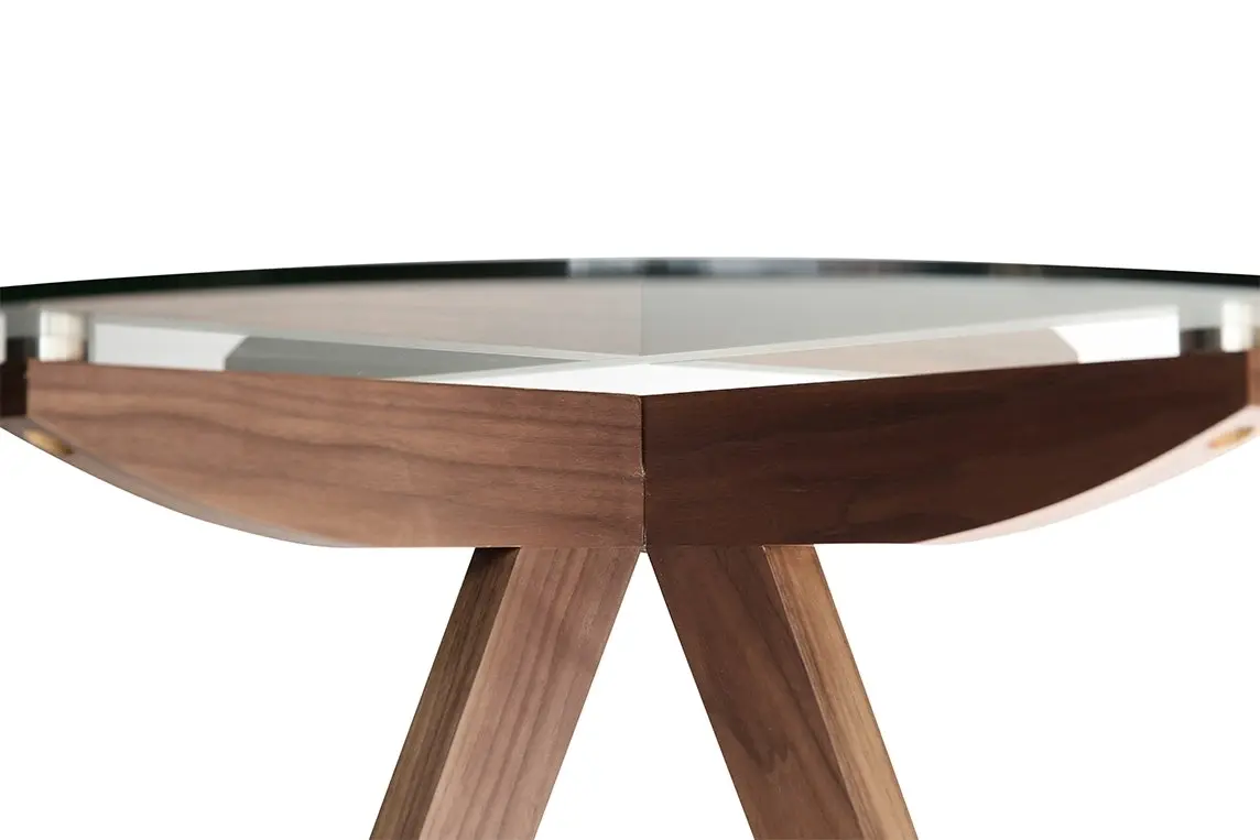 Amber Collection | Round Glass Dining Table | 90cm