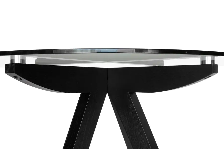 Amber Collection | Round Glass Dining Table | 90cm