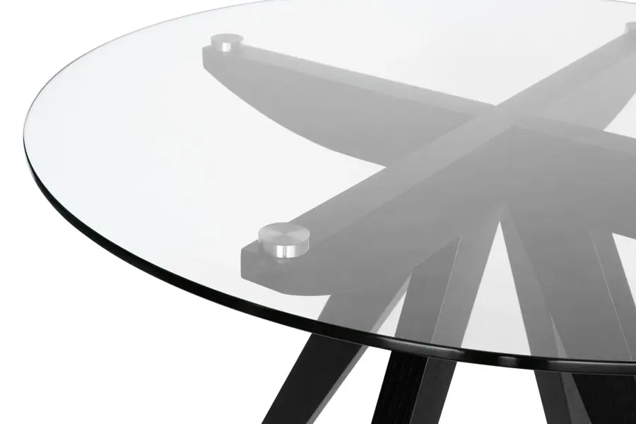 Amber Collection | Round Glass Dining Table | 90cm