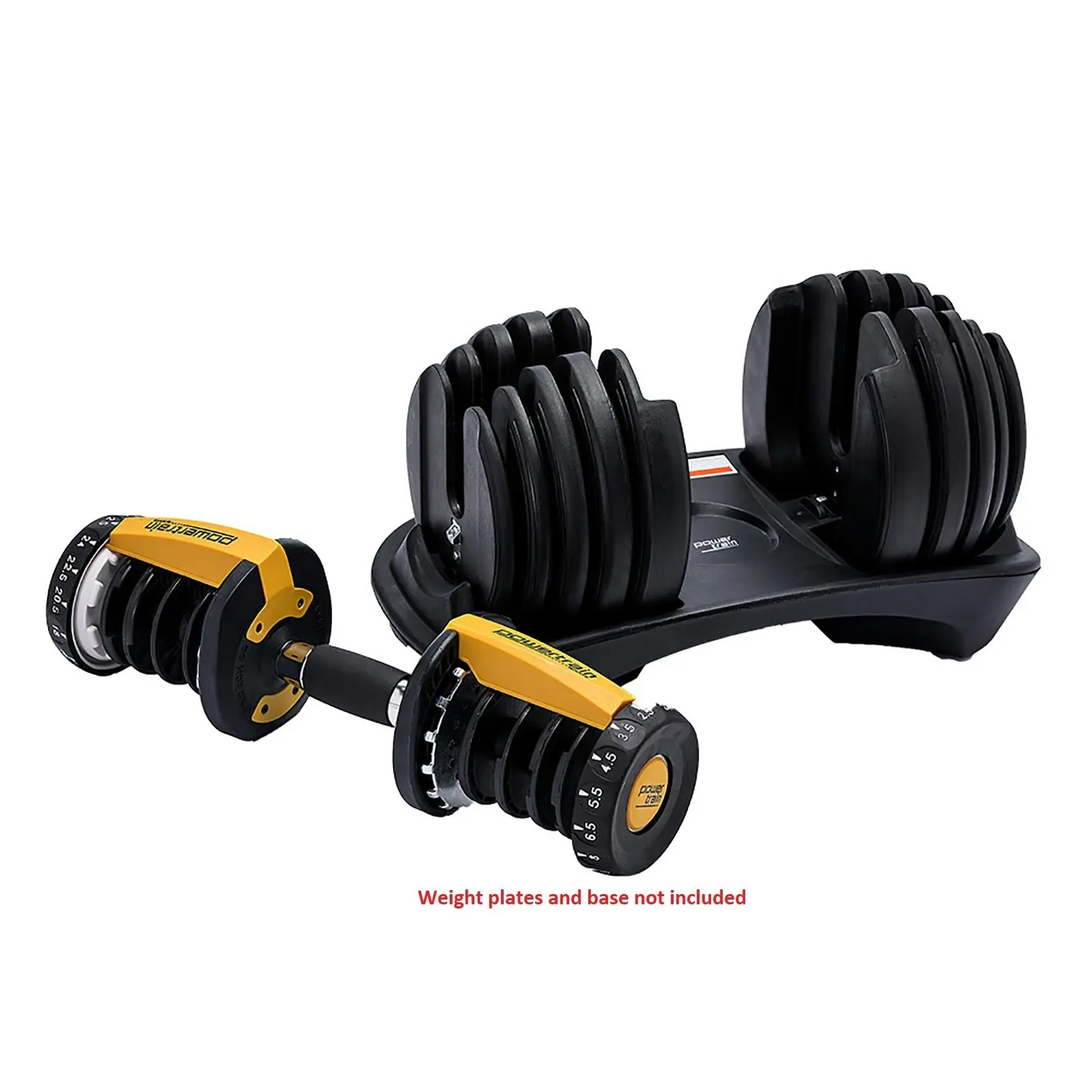 1x Powertrain Adjustable Home Gym Handle for 24kg Gold Dumbbell only