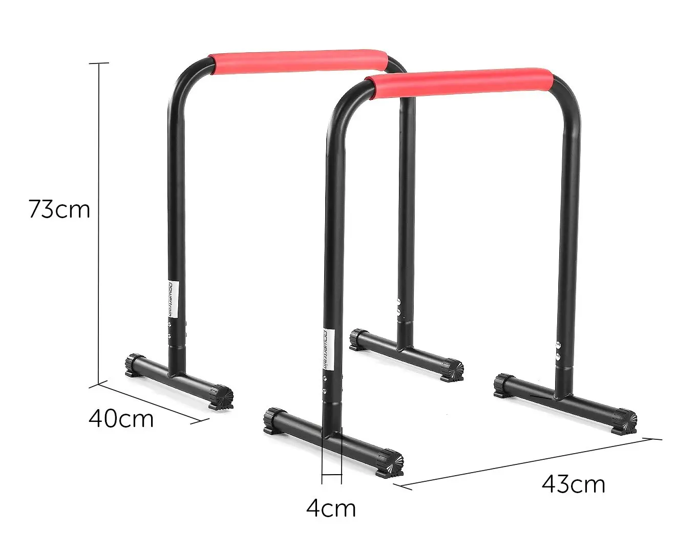 Powertrain Pair Dip Bar Parallette Stand Workout Station