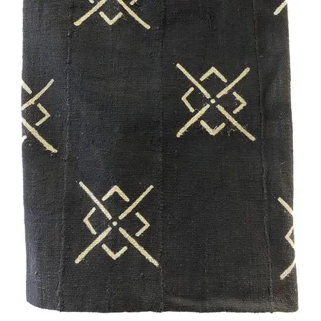 African Cargo Ebony Mud Cloth Throw