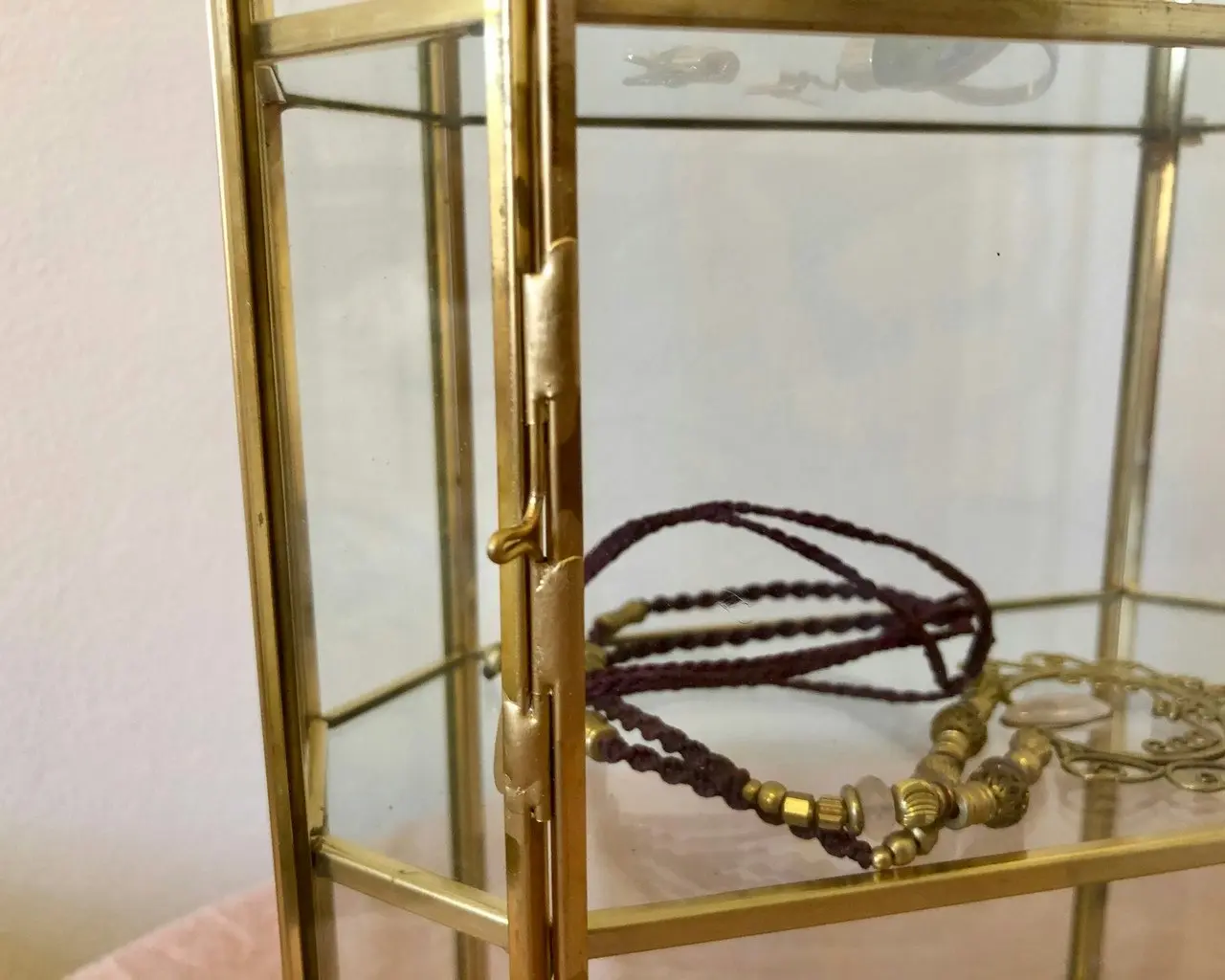 Zohi Interiors Brass & Glass Display Case