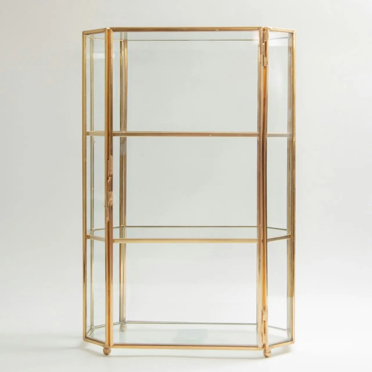 Zohi Interiors Brass & Glass Display Case