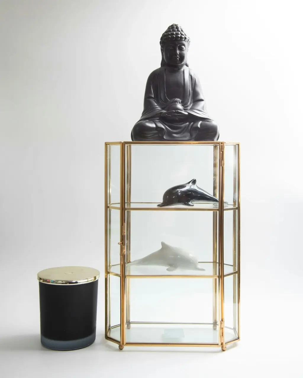 Zohi Interiors Brass & Glass Display Case