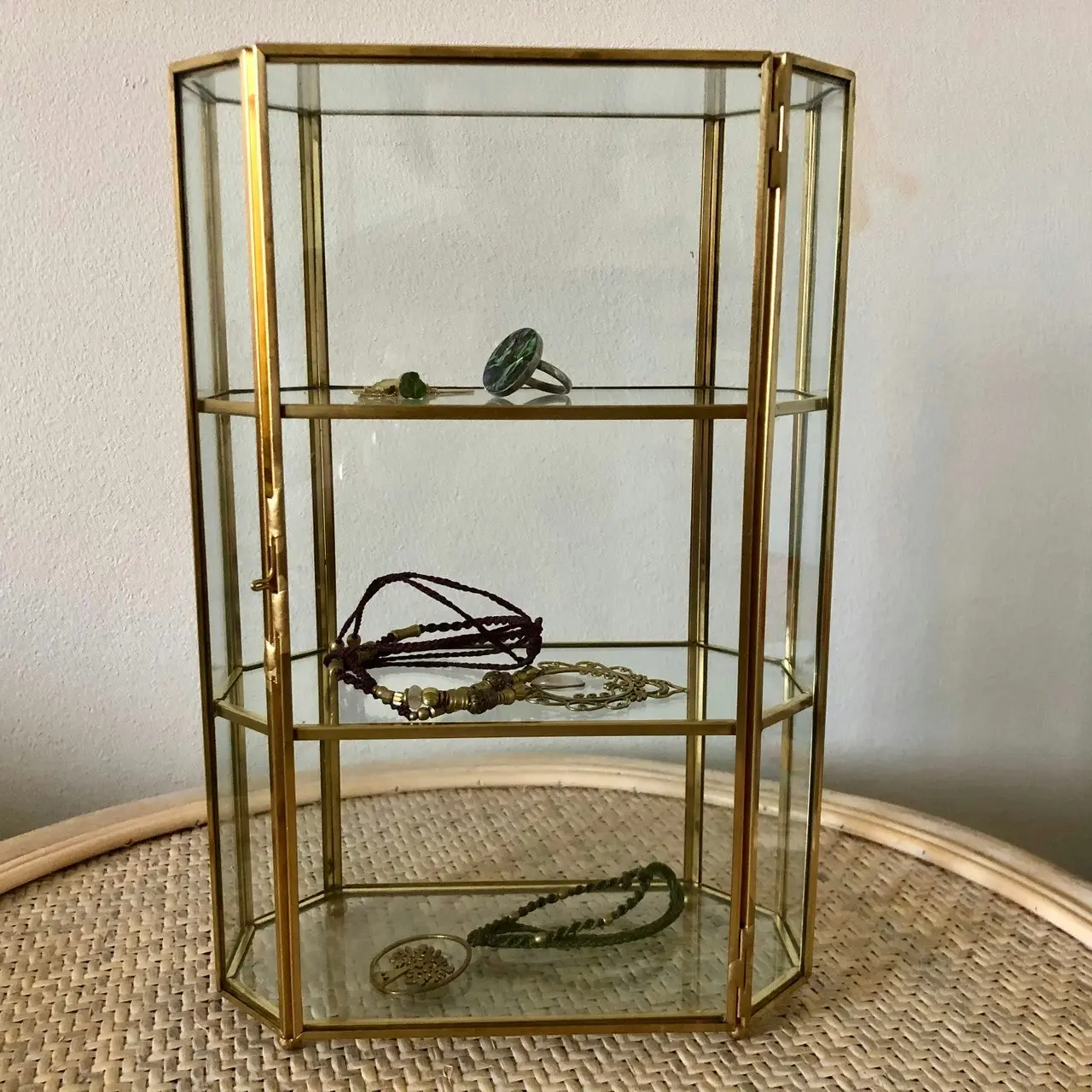 Zohi Interiors Brass & Glass Display Case