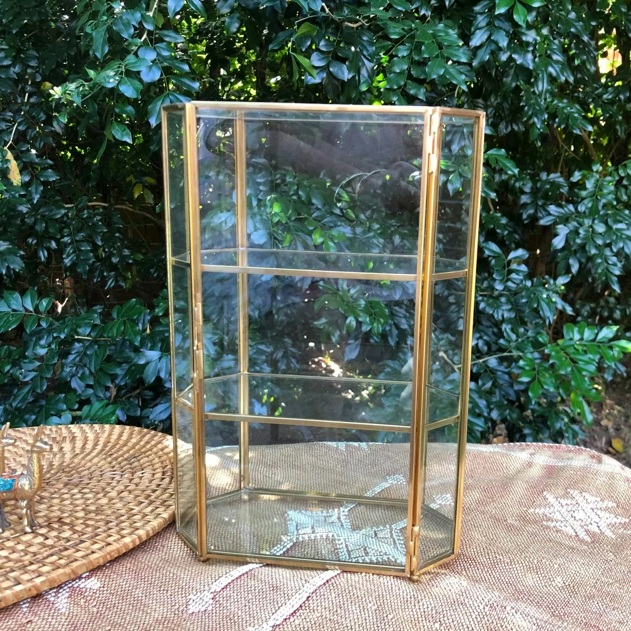 Zohi Interiors Brass & Glass Display Case