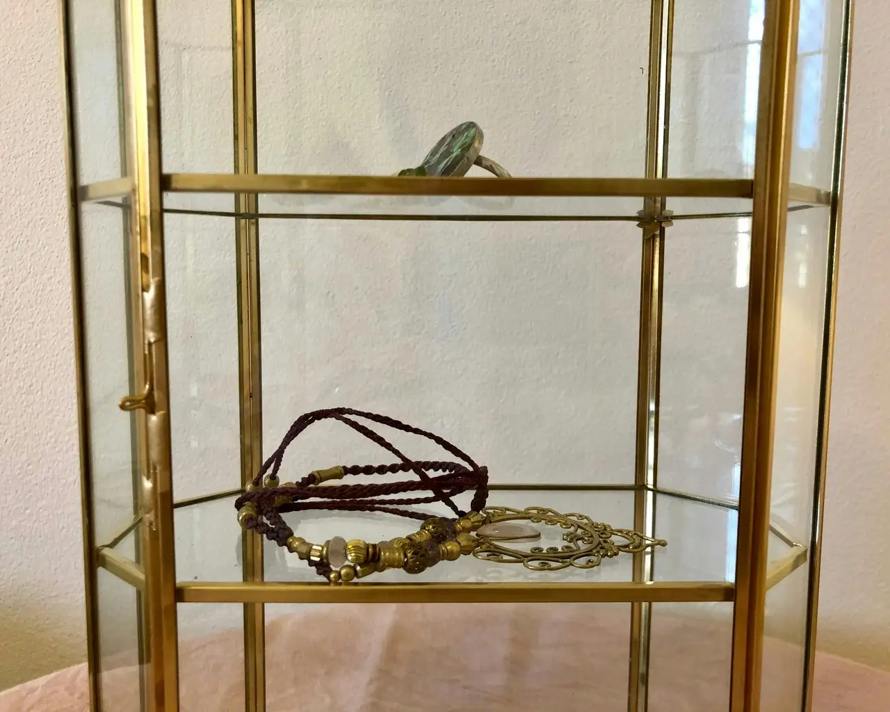 Zohi Interiors Brass & Glass Display Case