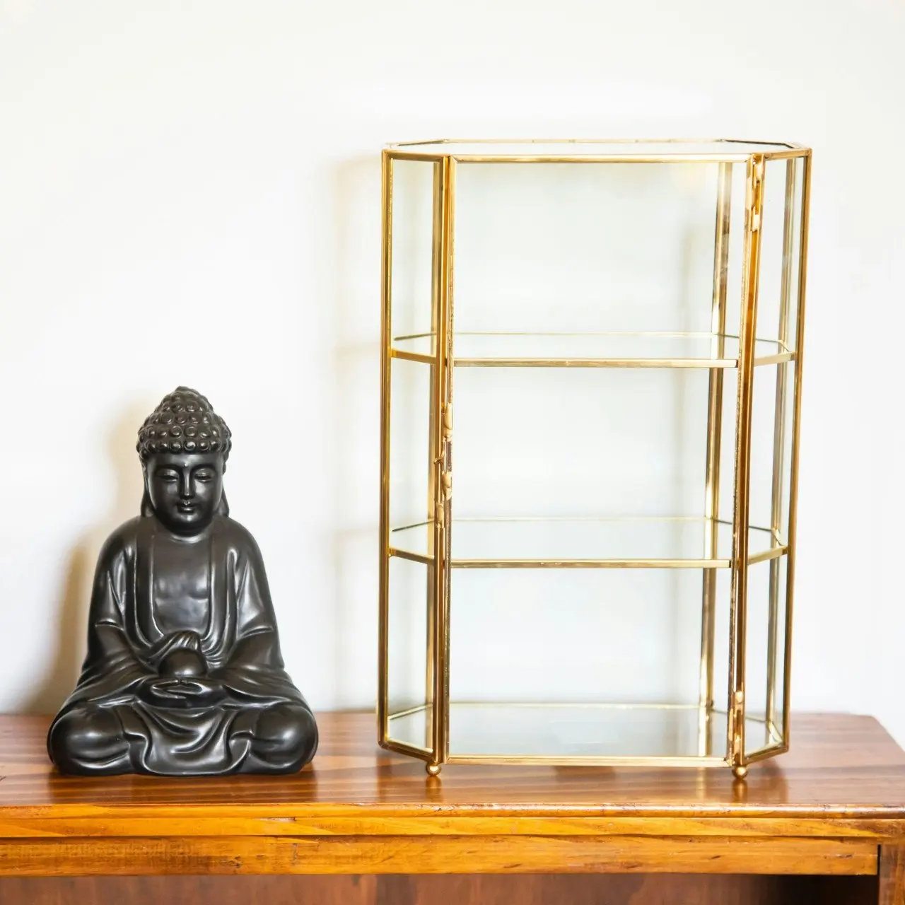 Zohi Interiors Brass & Glass Display Case