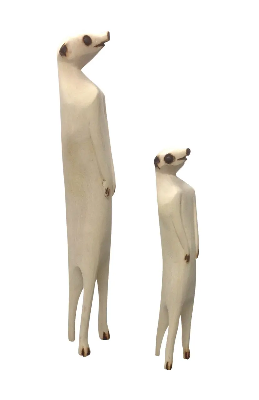 African Cargo Hand Carved Jacaranda Meerkat