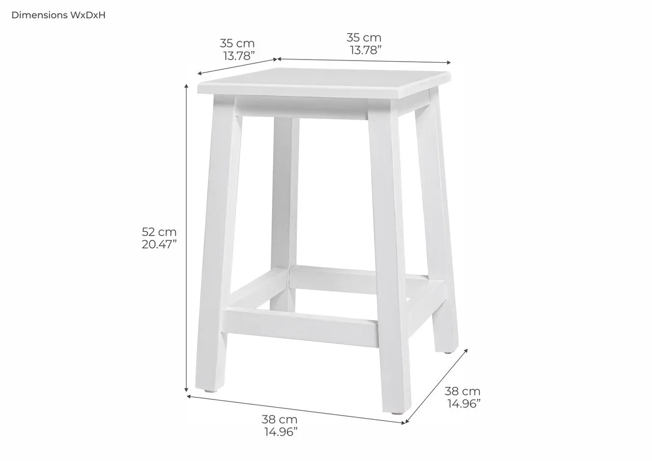 Noveauware Maine Stool in White