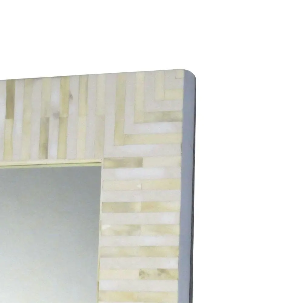 Luxe Living Indi Bone Inlay Wall Mirror in Natural