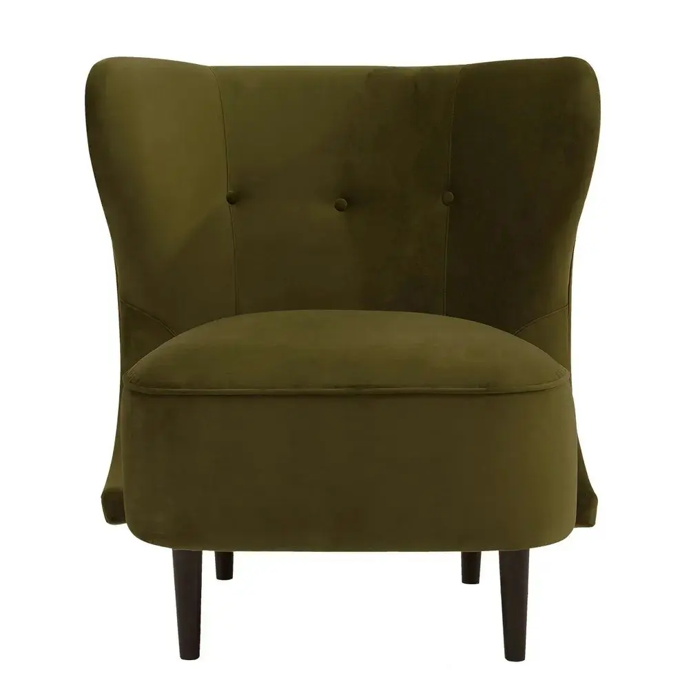 Luxe Living Abigail Occasional Chair in Olive Velvet