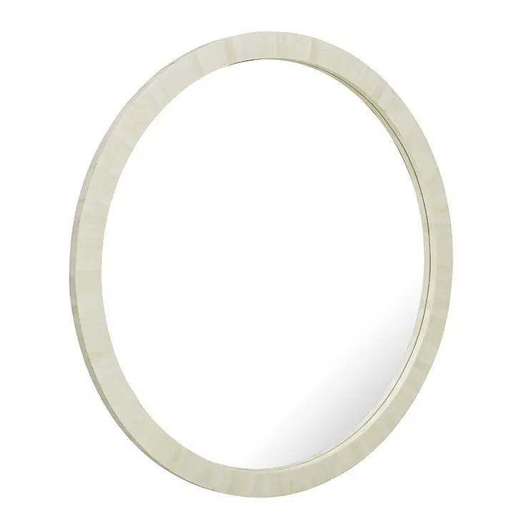 Zohi Interiors Pali Round Bone Mirror