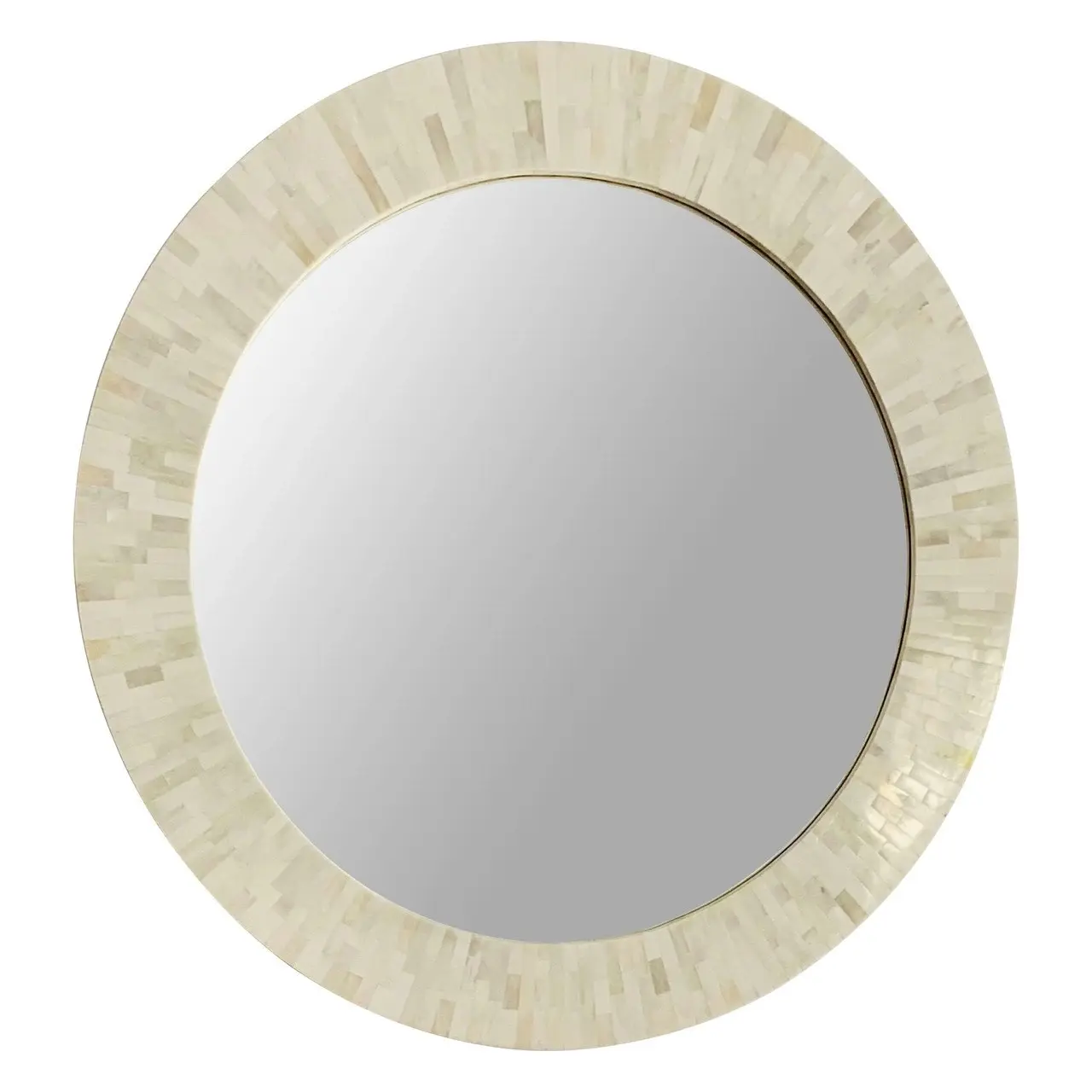 Zohi Interiors Pali Round Bone Mirror