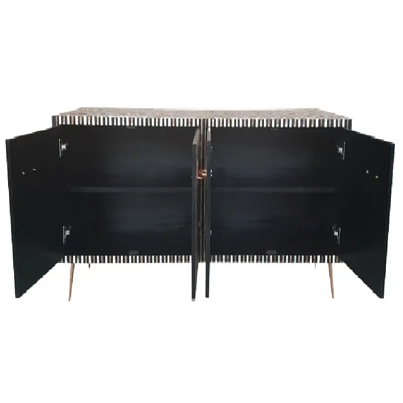 Zohi Interiors Timber & Bone Inlay 4 Door Buffet