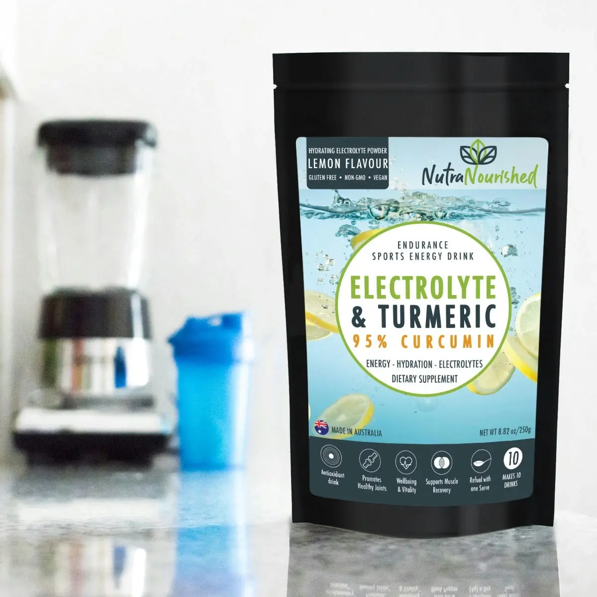 Electrolyte Powder & 95% Pure Organic Curcumin from Turmeric - 🍋  Lemon Flavour