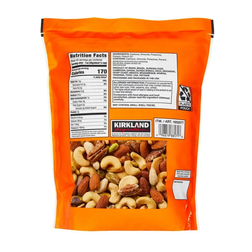 Kirkland Signature Unsalted Mixed Nuts 1.13kg