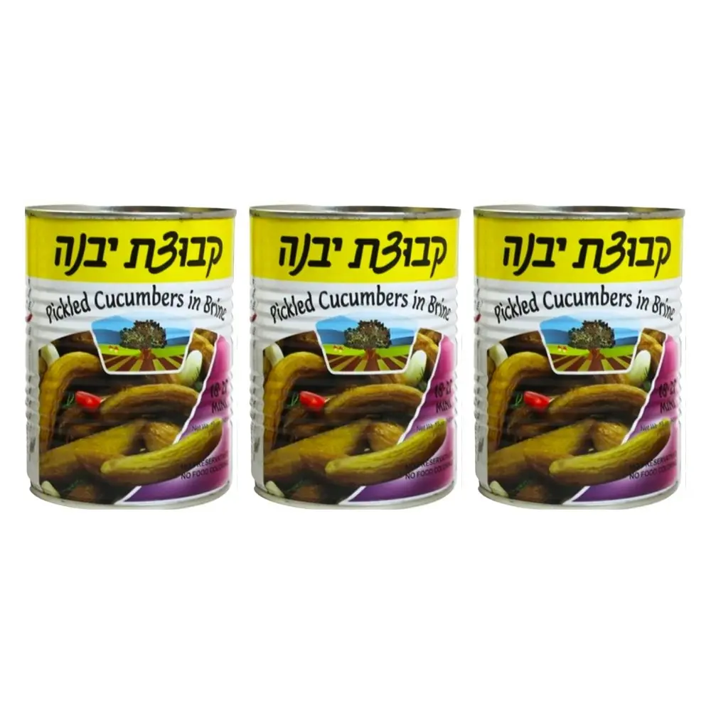 Kvuzat Yavne Pickled Cucumbers In Brine Mini 540g x 3